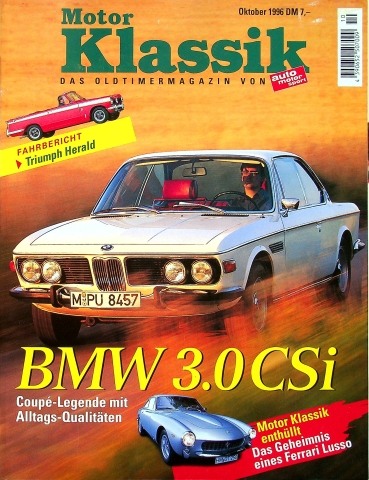 Deckblatt Motor Klassik (10/1996)